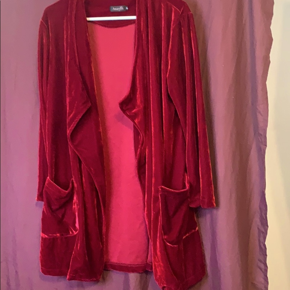 Velvet sweater